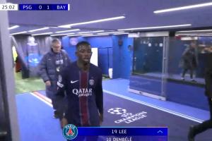 25分钟伤退！登贝莱被换下直接回更衣室，李刚仁替补出场